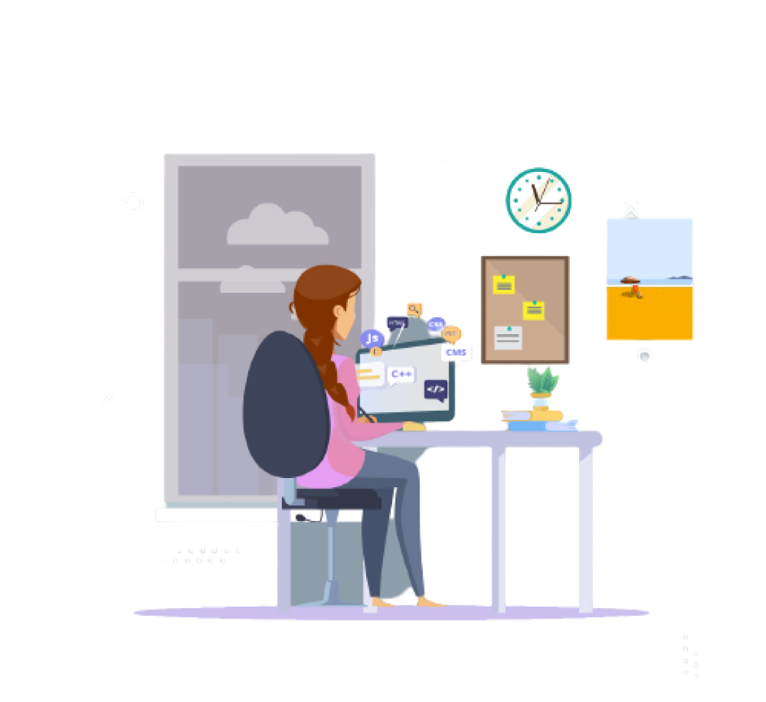 picture of girl coding